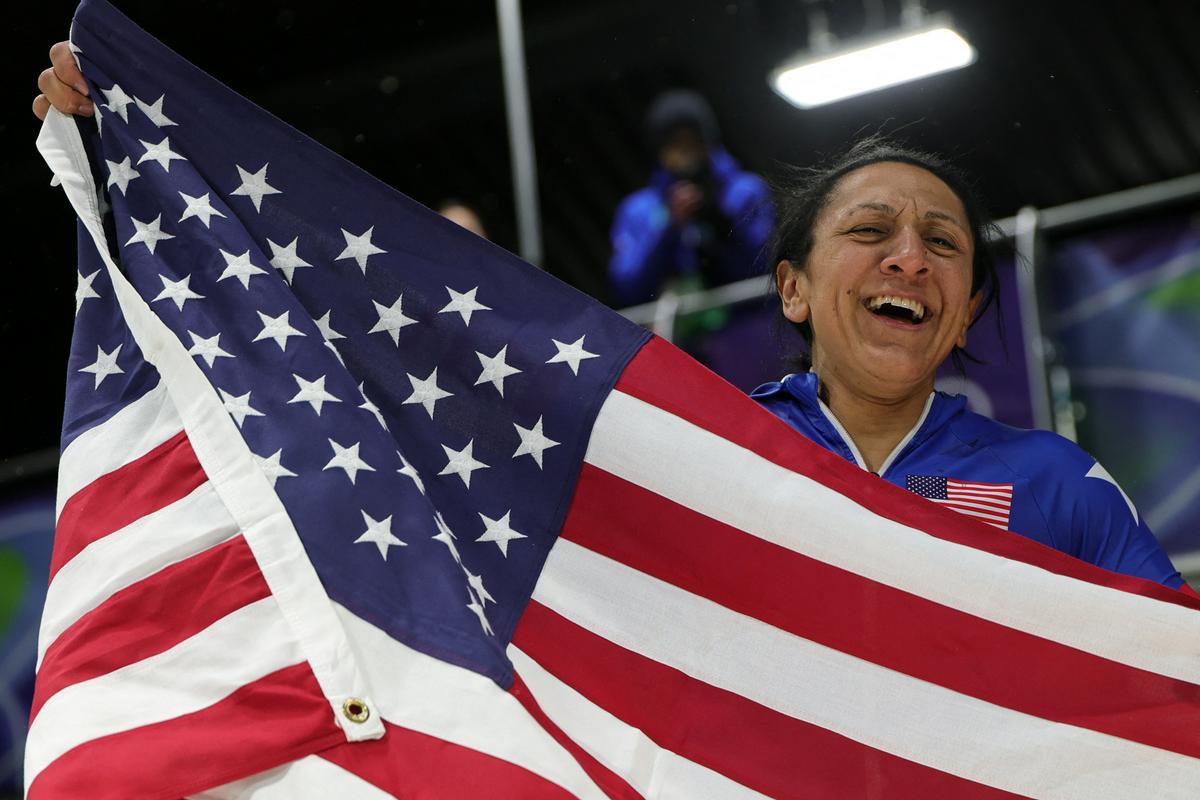 41-letna Elana Meyers Taylor uresničila olimpijske sanje za pičle štiri stotinke