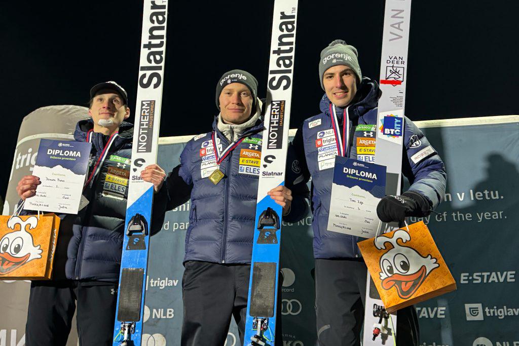 Nika Prevc in Anže Lanišek znova državna prvaka