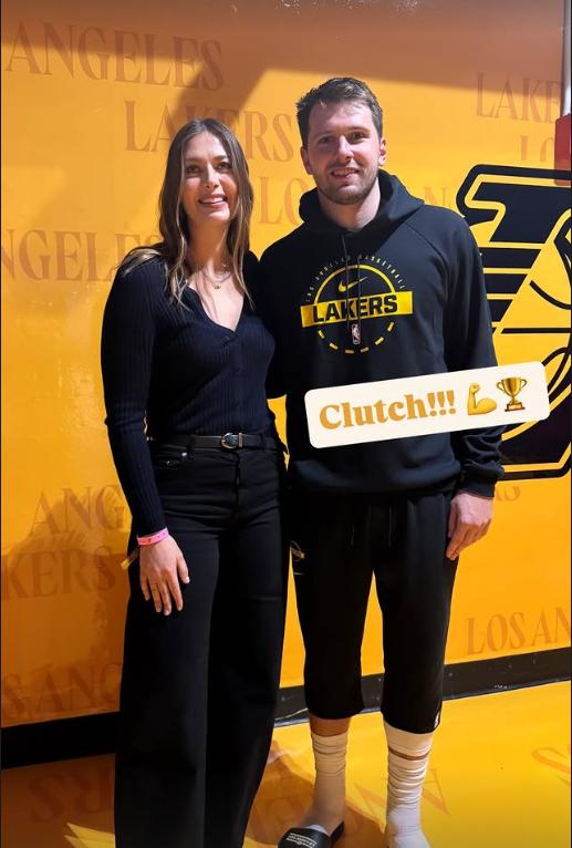 Maria Šarapova navijala za Luko Dončića, ki je Lakersom prinesel zmago