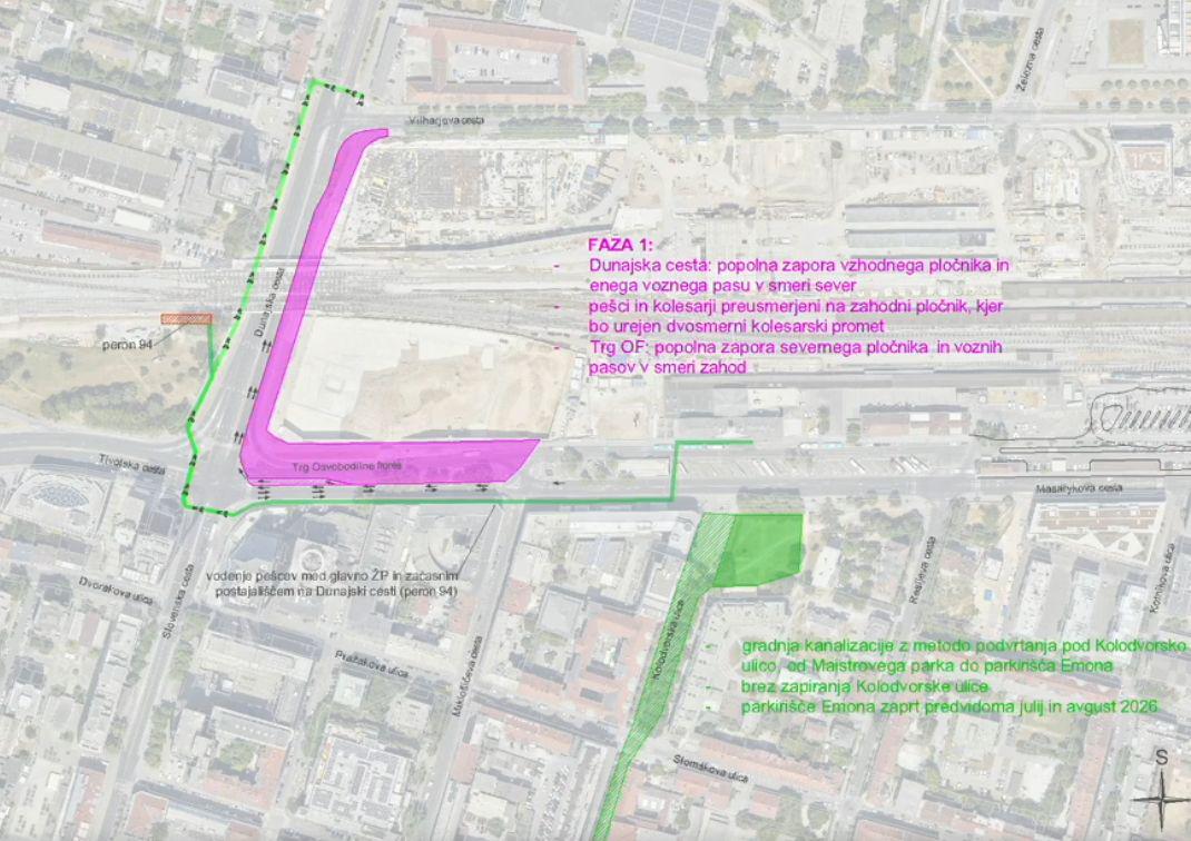 V Ljubljani napovedane večje zapore cest zaradi del