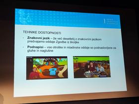 Predstavitev RTV Živ žav, RTV Čist hudo, Skit in Dostopno. Foto: Tanja Mojzer