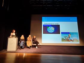 Predstavitev RTV Živ žav, RTV Čist hudo, Skit in Dostopno. Foto: Tanja Mojzer