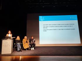 Predstavitev RTV Živ žav, RTV Čist hudo, Skit in Dostopno. Foto: Tanja Mojzer