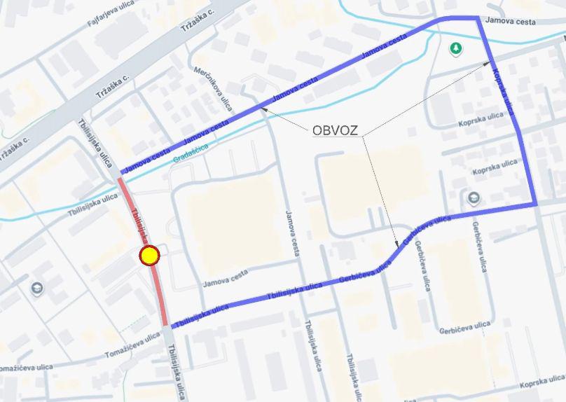 Začenja se obnova Tbilisijske ulice, dela naj bi bila končana do marca prihodnje leto
