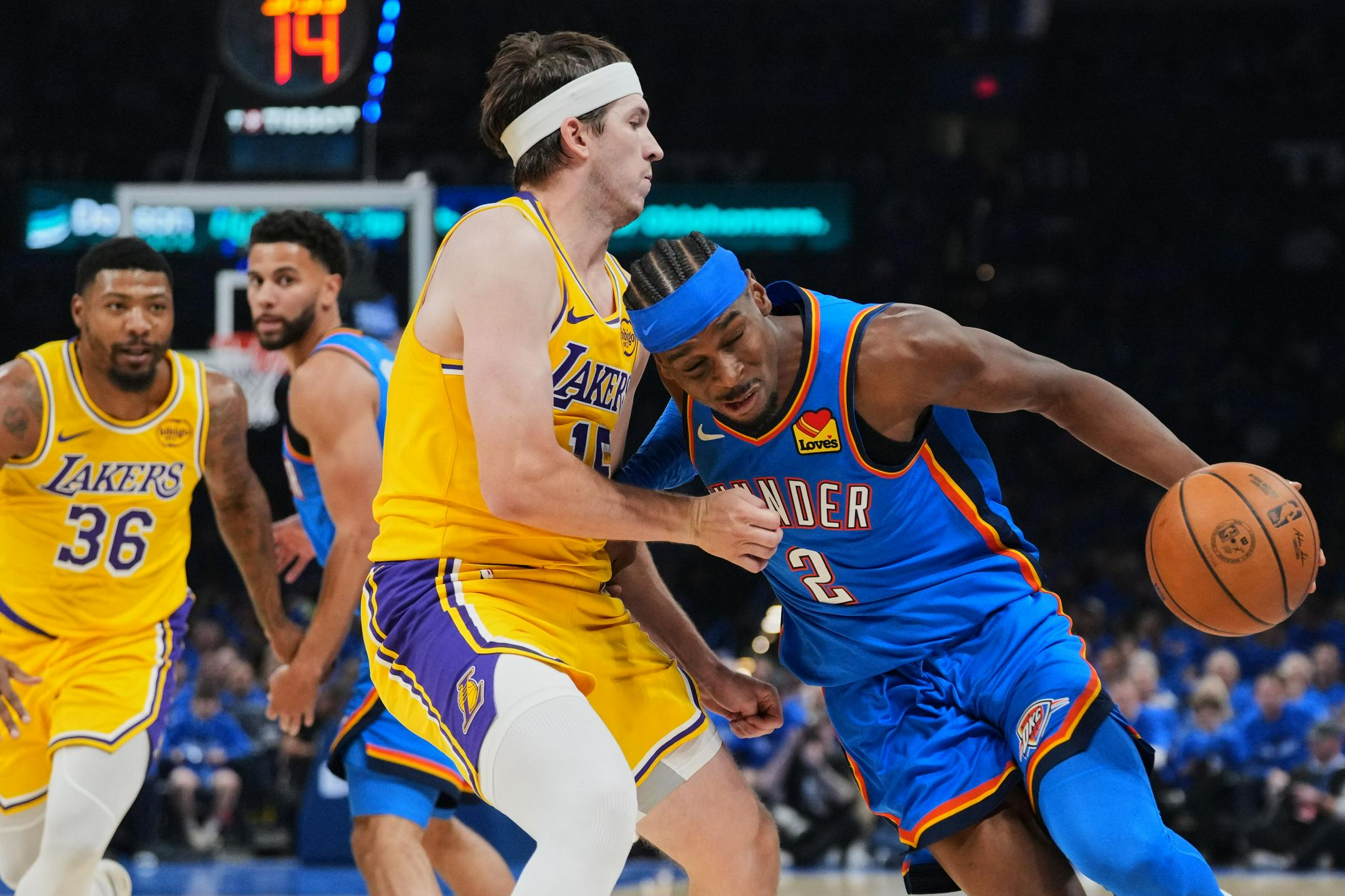 Druga tekma, ob 3.30: Oklahoma City - Los Angeles Lakers