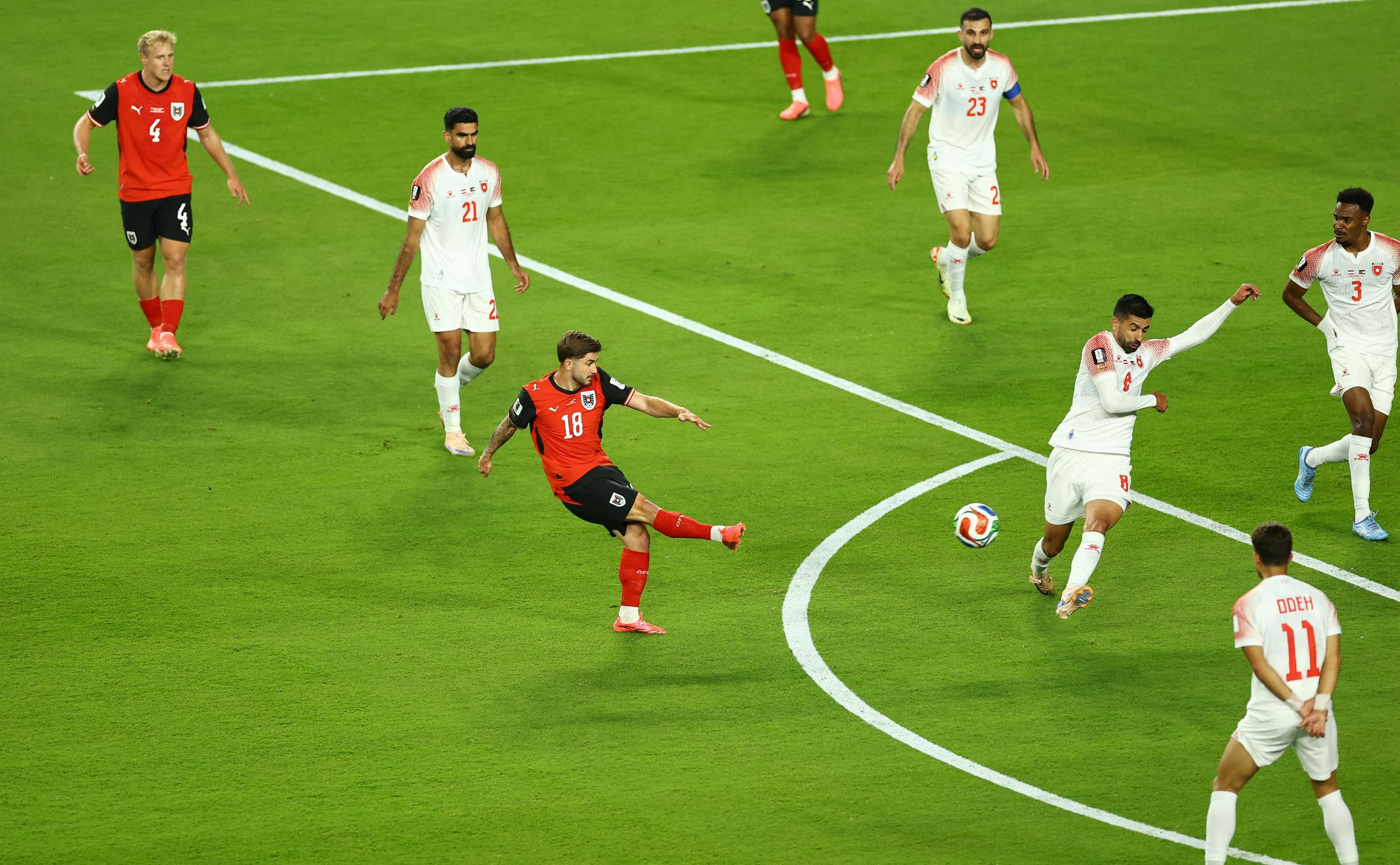 Avstrija – Jordanija 1:0 (polčas)
