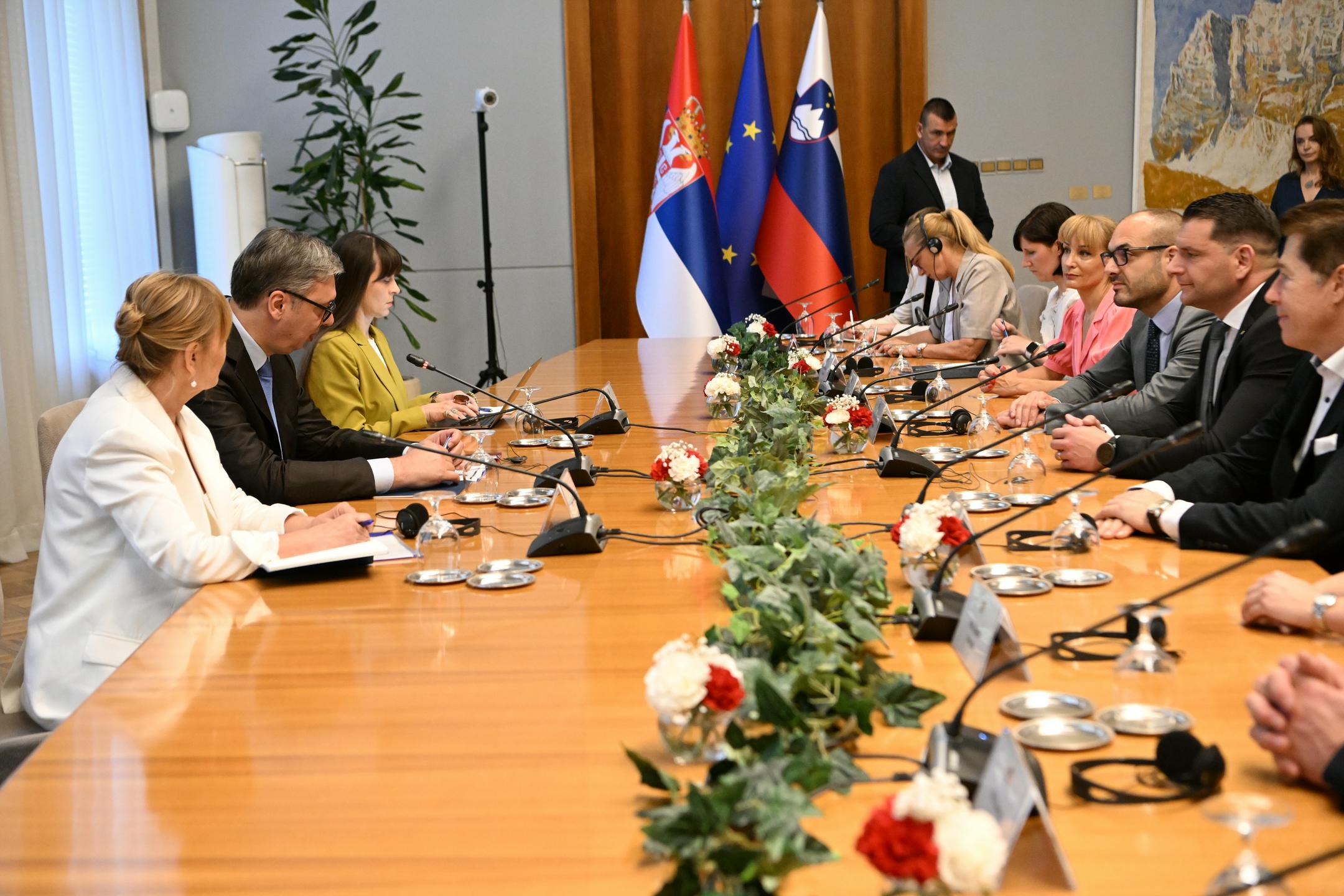 Vučić sprejel Stevanovića. Govorila sta o nadaljnjem poglabljanju odnosov med državama.