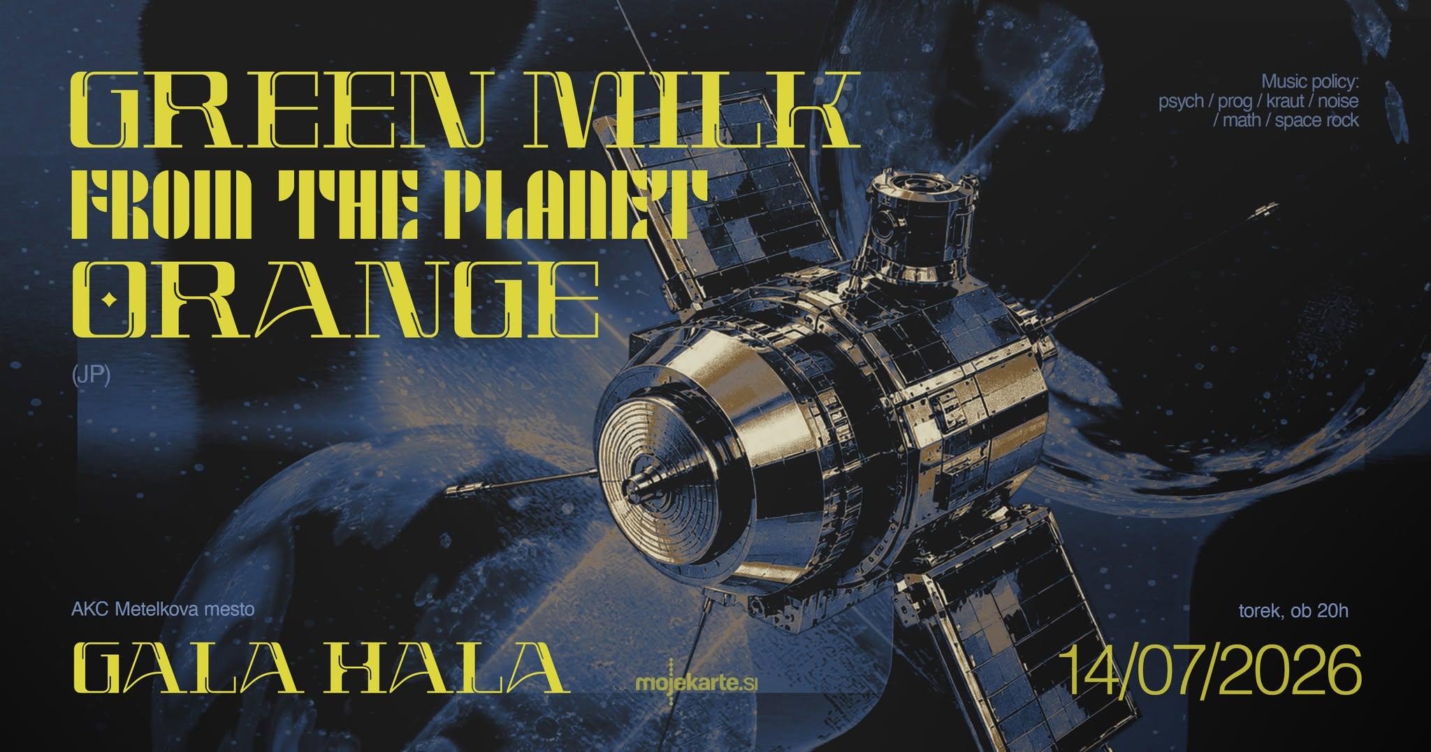 Gala hala bo gostila japonski trio Green Milk From The Planet Orange