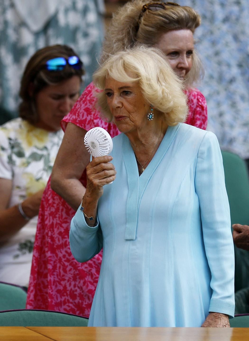 V wimbledonski kraljevi loži ob kraljici Camilli navijal tudi njen "televizijski mož"