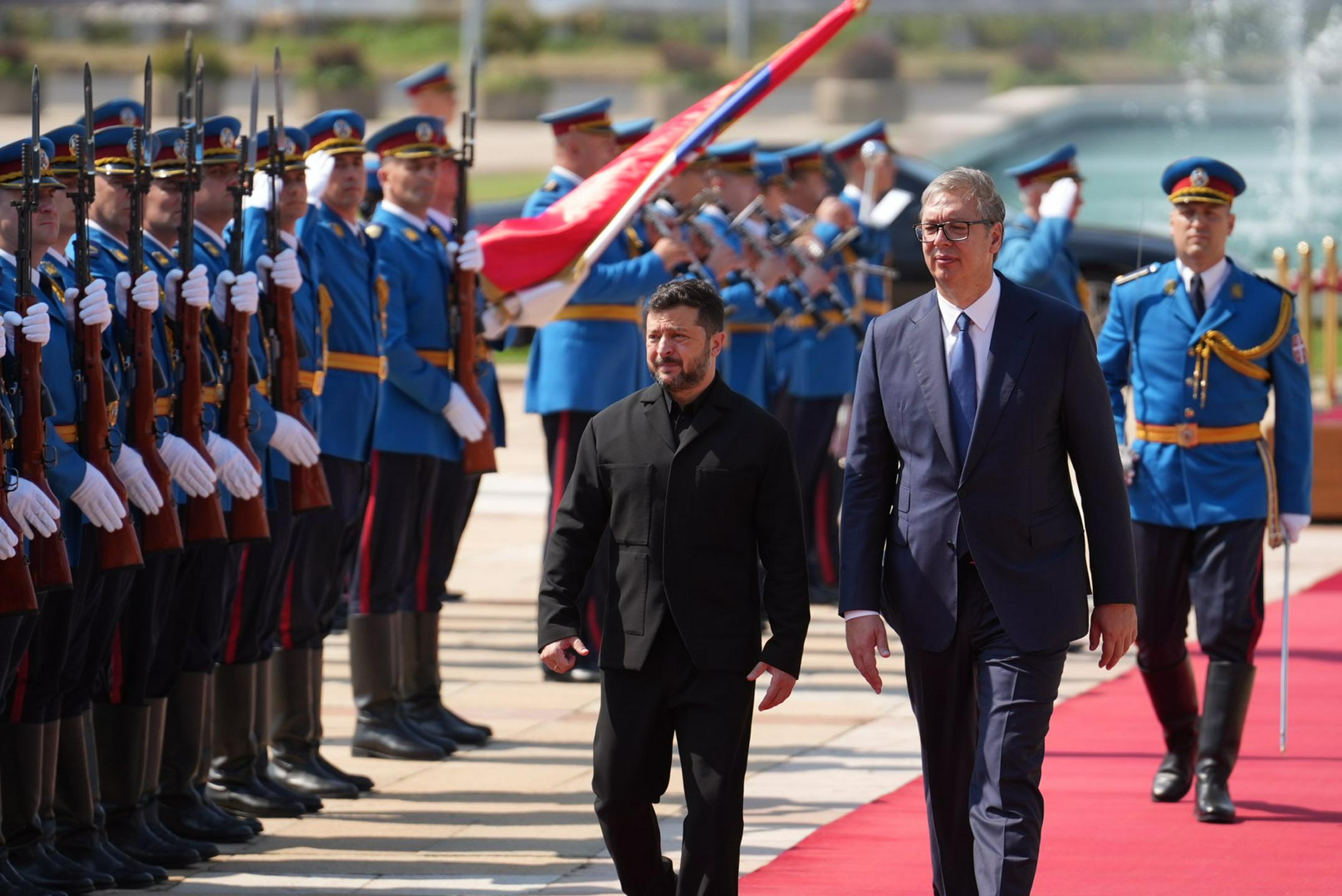Zelenski v Beogradu. Vučić: Bojim se, da nas čaka težka zima – predvsem vaš narod.