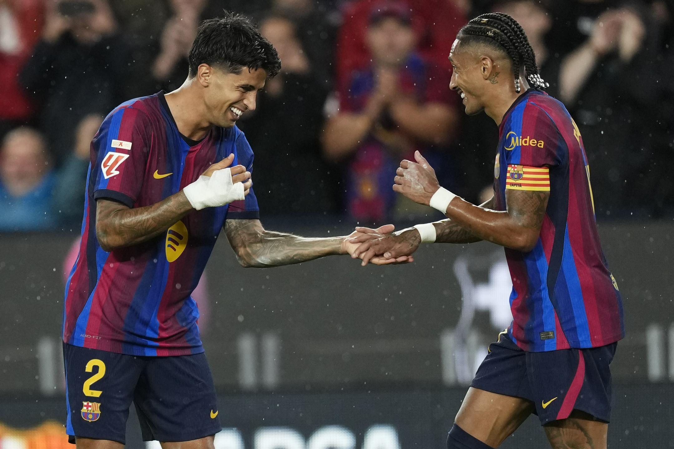 Barcelona napolnila mrežo Racing Santanderju in se ob tem vidno zabavala