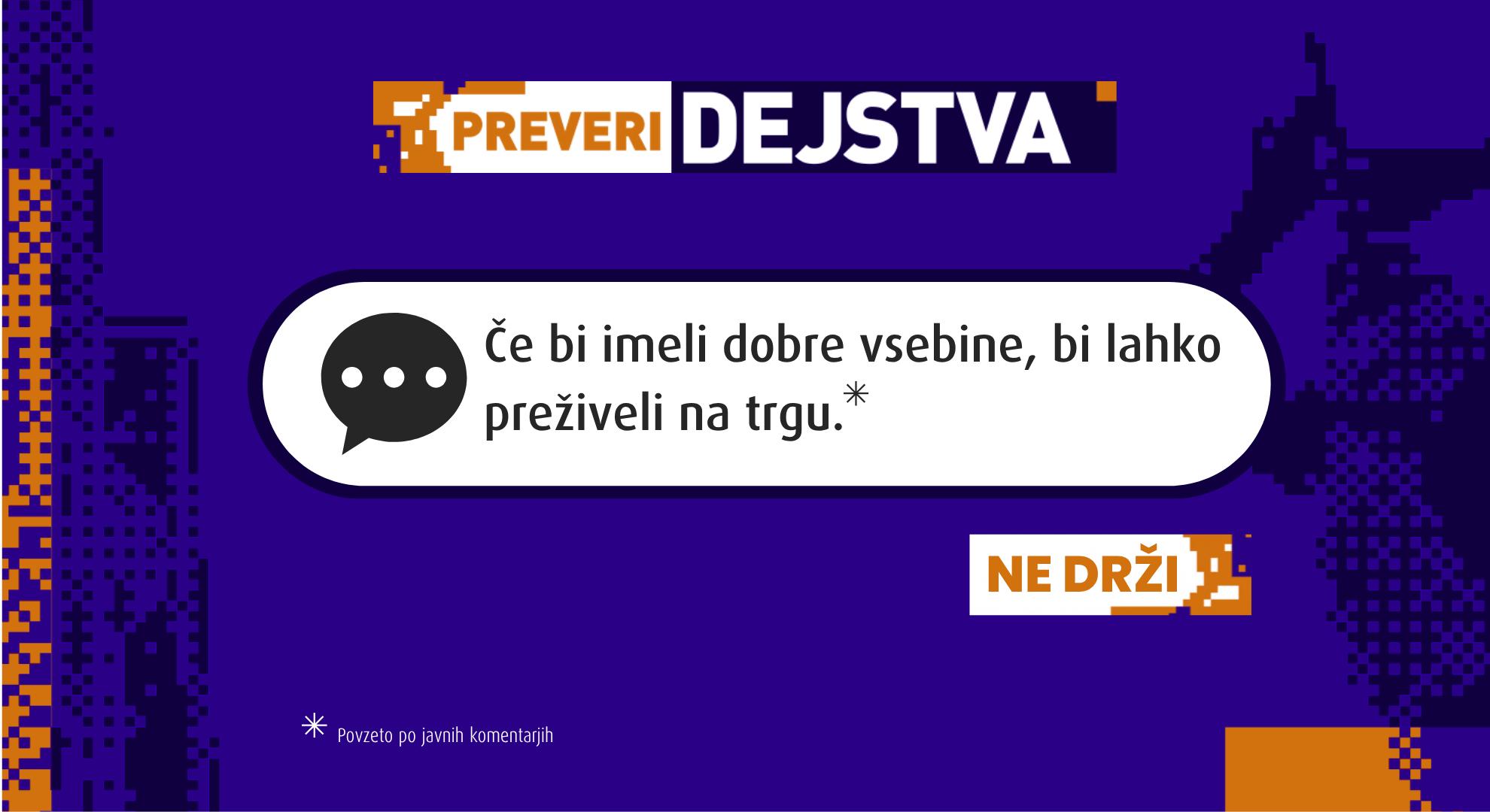 Kakovost vsebin ni enaka njihovi tržni donosnosti