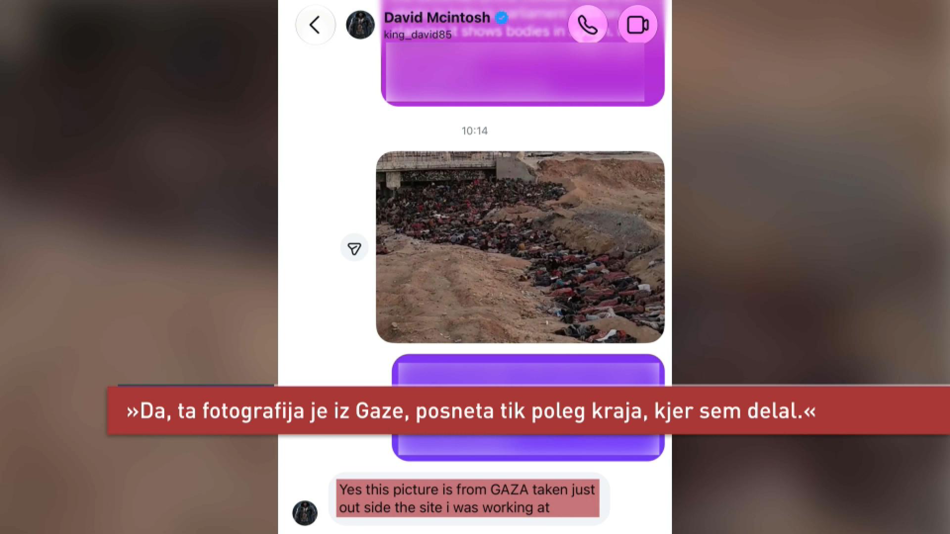 Nekdanji britanski marinec: Fotografija je bila posneta v Gazi