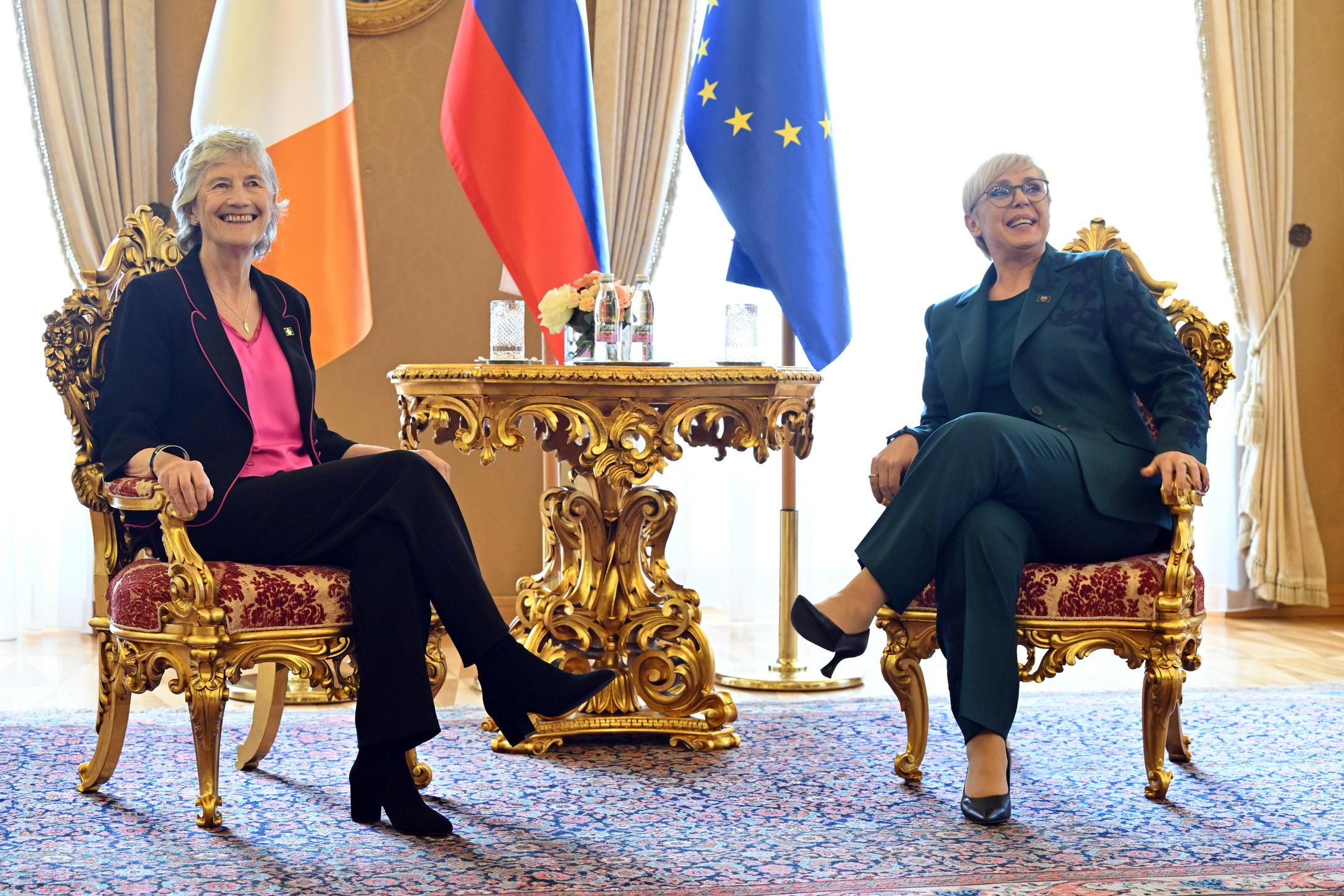 Slovenska in irska predsednica poudarili zavezanost multilateralizmu in mednarodnemu pravu