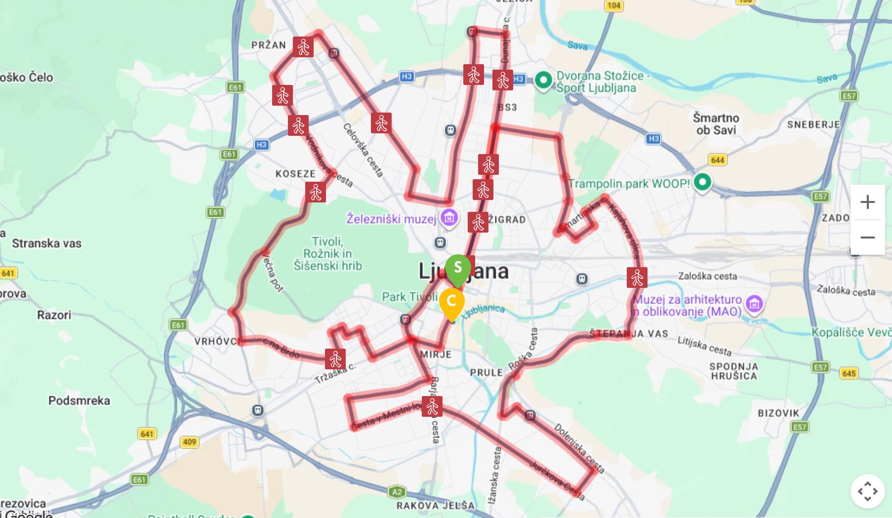 V času ljubljanskega maratona spremenjena prometna ureditev